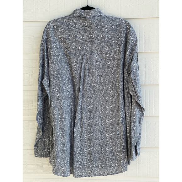 Roper Men's Western button down black/white paisley XL - Picture 2 of 5